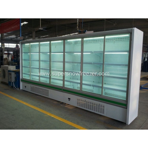 Vertical Display 4 Glass Door Cabinet Refrigerator